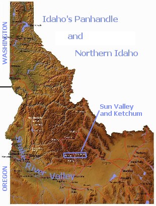 Topo map of Idaho