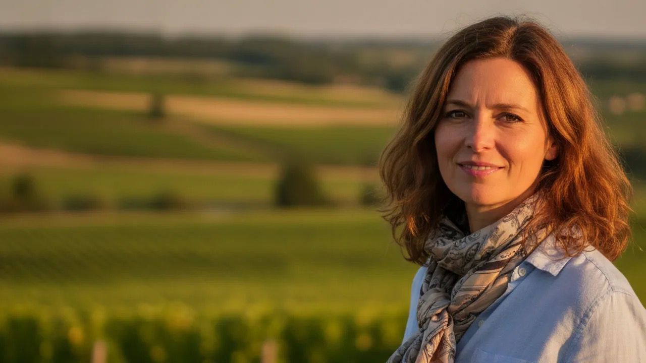 Margaux, fondatrice de WinesNW, dans un vignoble francais